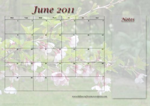 june 2011 calendar page. A calendar page for June 2011.