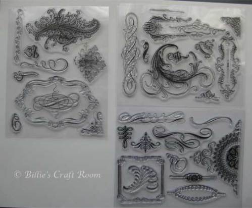 Anna Griffin Clear Stamps; Flourishes set