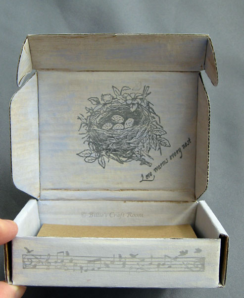 Altered art: stamped box- the inside