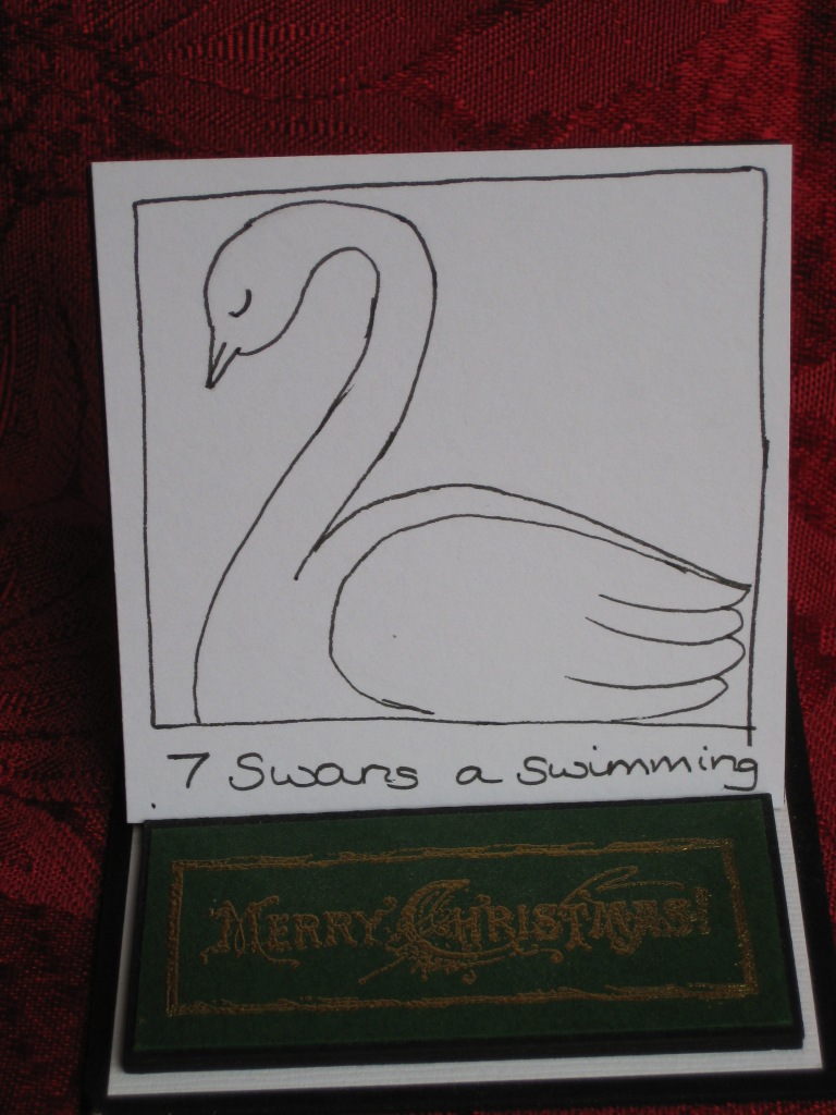 Seven swans a swimming Twelve Days of Christmas